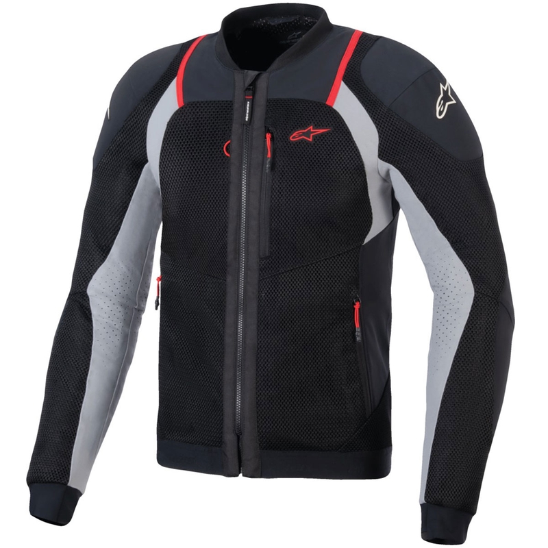 Kurtka motocyklowa Alpinestars TROOP-AIR PRO czarno-jasnoszara-czerwona