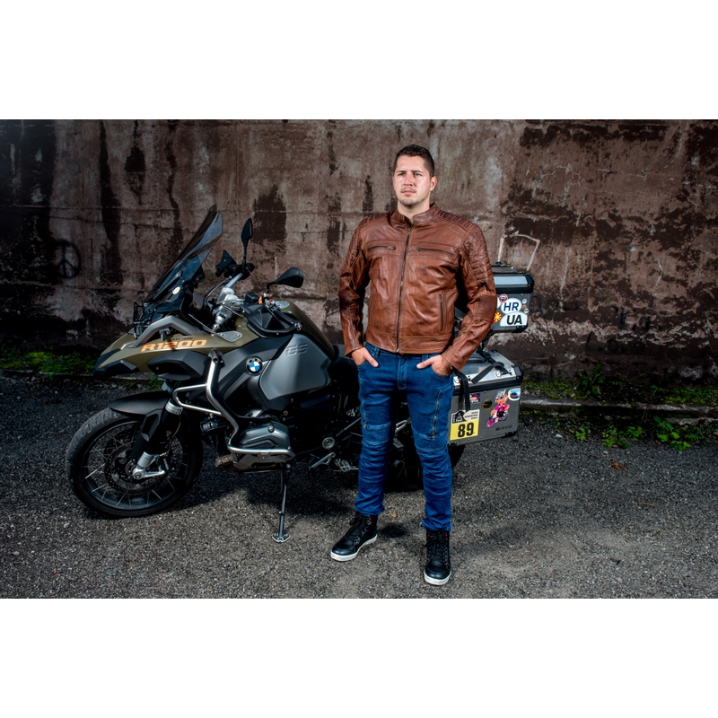Skórzana kurtka motocyklowa Street Racer Globe wyprzedaż