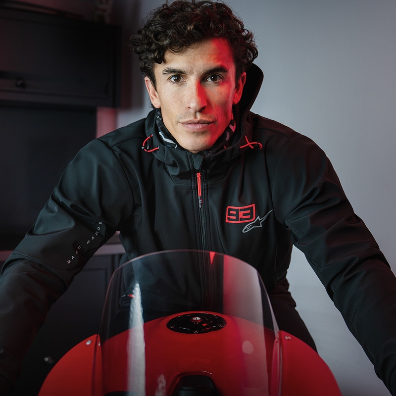 Bluza motocyklowa Alpinestars RADIUM TECH HOODIE MM93 czarno-czerwono-szara