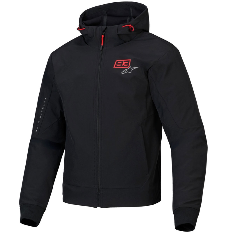 Bluza motocyklowa Alpinestars RADIUM TECH HOODIE MM93 czarno-czerwono-szara