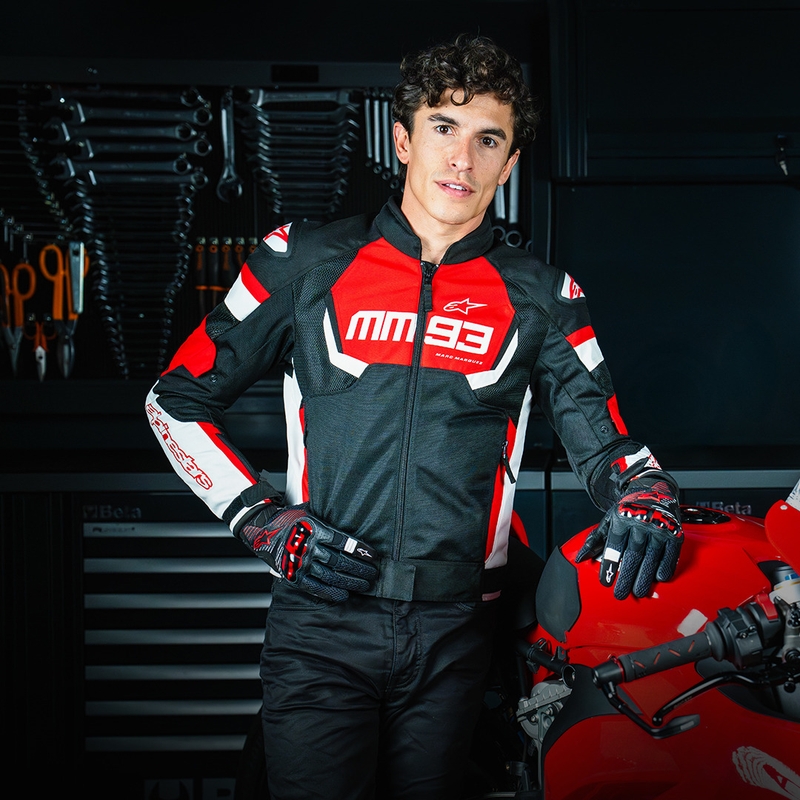 Kurtka motocyklowa Alpinestars T-SPS Air V2 MM93 kolekcja czerwono-czarno-biała