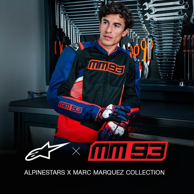 Kurtka motocyklowa Alpinestars T-SPS Air V2 MM93, kolekcja fluo, czerwono-niebiesko-czarno-biała