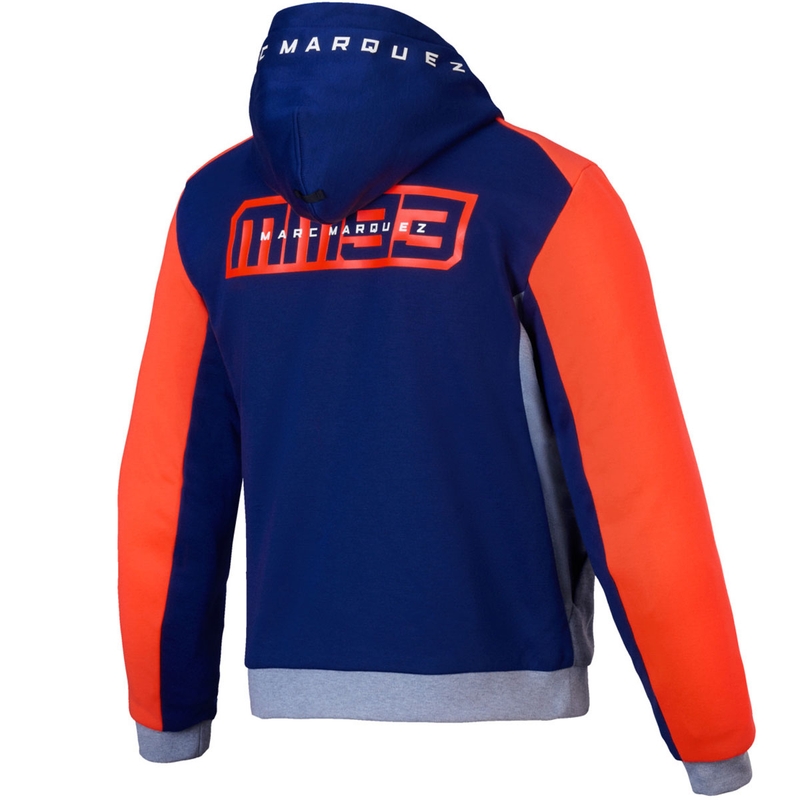 Alpinestars Chrome V2 Sport Hoodie MM93 kolekcja jasnoszara-niebiesko-fluo czerwona