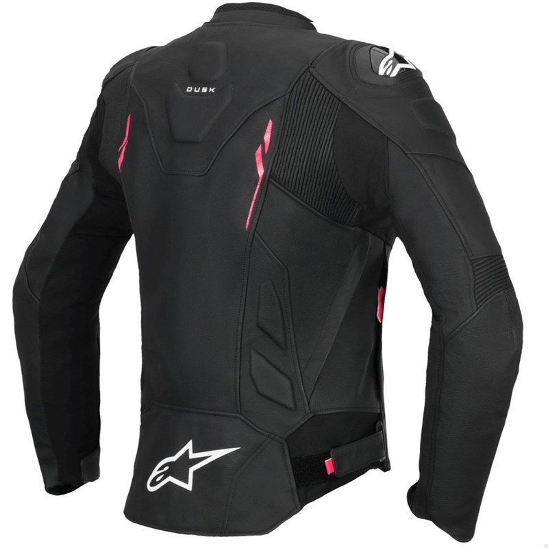 Kurtka motocyklowa skórzana damska Alpinestars Stella Dusk czarno-różowo-biała