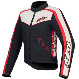 Kurtka motocyklowa damska Alpinestars Stella T-Dyno wodoodporna czarno-beżowo-czerwona