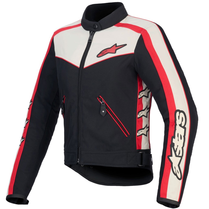 Kurtka motocyklowa damska Alpinestars Stella T-Dyno wodoodporna czarno-beżowo-czerwona