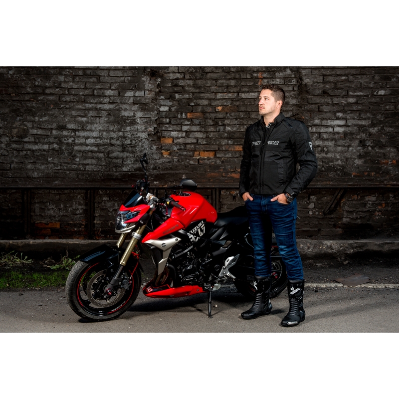 Kurtka motocyklowa Street Racer Definit czarna wyprzedaż