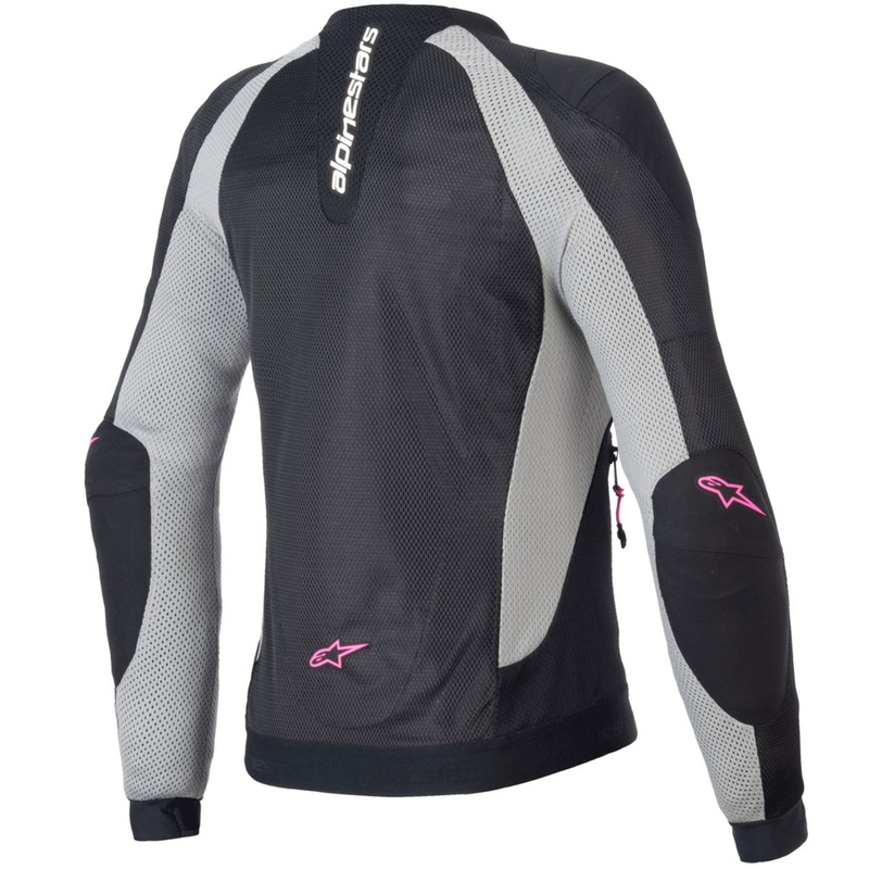 Kurtka motocyklowa damska Alpinestars STELLA TROOP-AIR czarno-szaro-fluo różowa