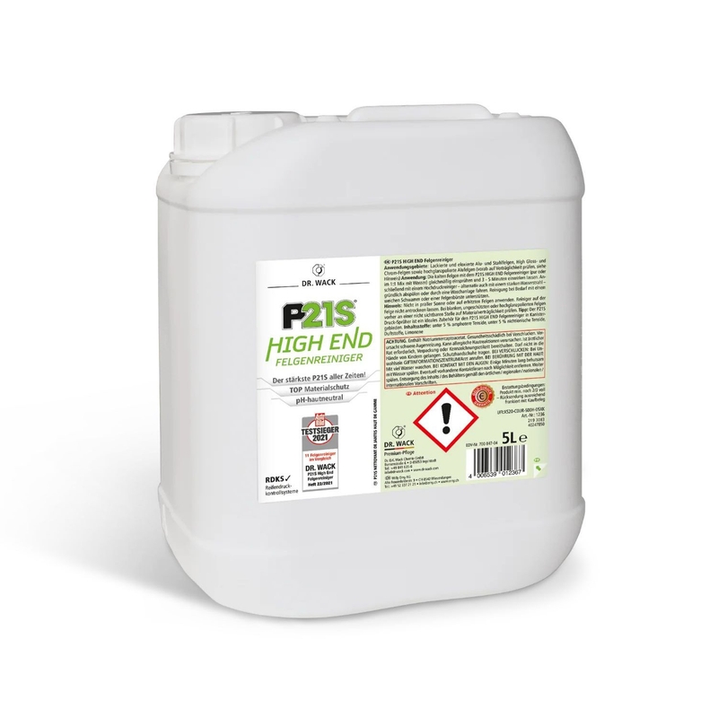 Żel do czyszczenia felg, który reaguje z zanieczyszczeniami żelazistymi Dr. Wack High End Wheel Cleaner 5 l