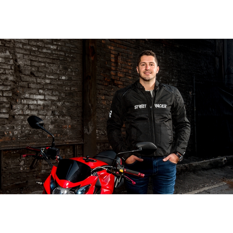 Kurtka motocyklowa Street Racer Definit czarna wyprzedaż