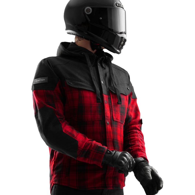 Koszulka motocyklowa Rebelhorn Shifter czarno-czerwona
