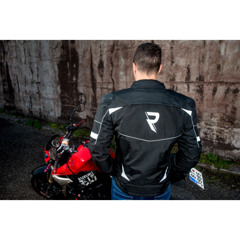 Kurtka motocyklowa Street Racer Spark czarno - biała
