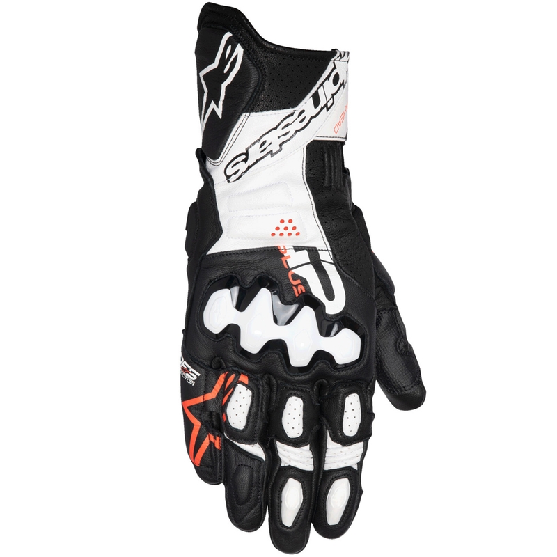 Rękawice motocyklowe Alpinestars GP Plus R V3 czarno-biało-fluo-czerwone