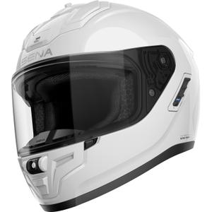 SENA kask motocyklowy integralny z zestawem słuchawkowym Phantom, biały