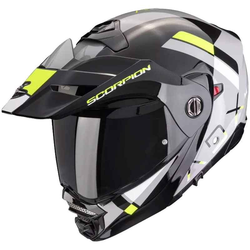 Kask motocyklowy typu flip-up Scorpion ADX-2 GALANE w kolorze szaro-czarno-fluo-żółtym wyprzedaż