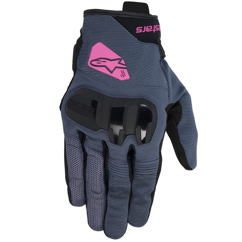 Rękawice motocyklowe damskie Alpinestars Chrom V2 ciemnoszaro-czarno-fioletowe