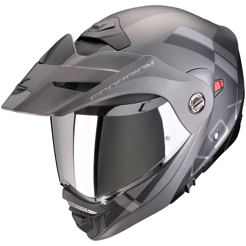 Výklopná helma na motorku Scorpion ADX-2 GALANE matná černo-stříbrná