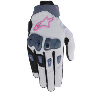 Rękawice motocyklowe damskie Alpinestars STELLA SP X 3 szaro-ciemnoszare-czarno-różowe