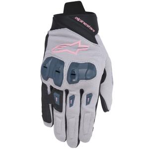 Rękawice motocyklowe damskie Alpinestars STELLA SP X 1 szaro-czarno-ciemnoszaro-różowe