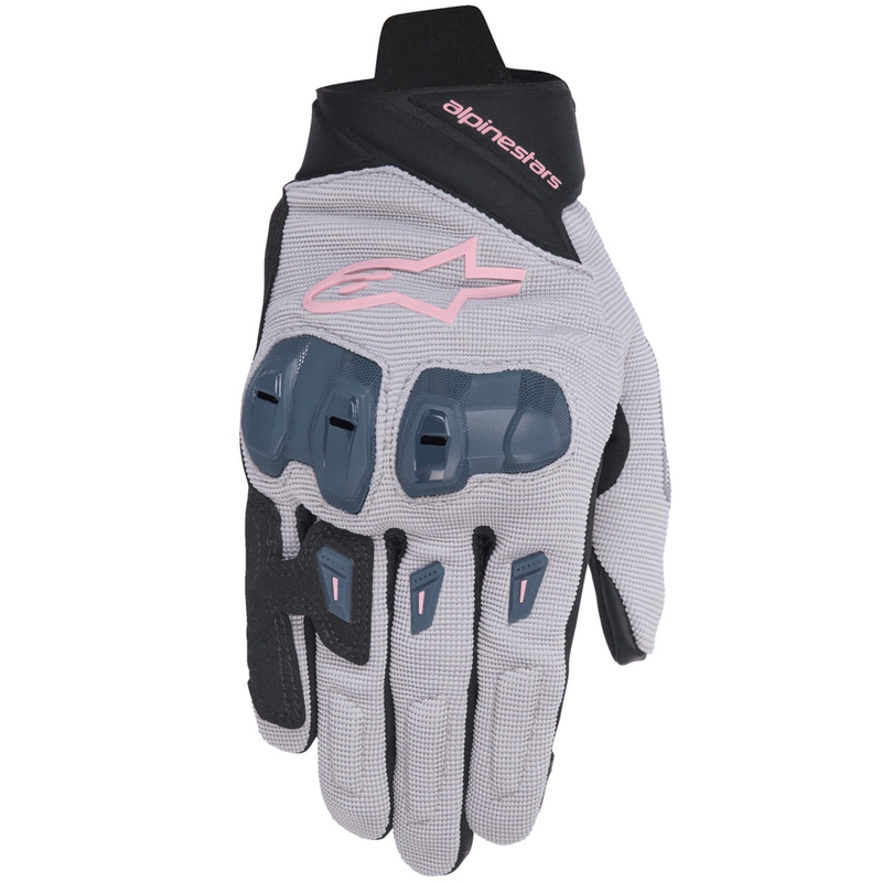 Rękawice motocyklowe damskie Alpinestars STELLA SP X 1 szaro-czarno-ciemnoszaro-różowe