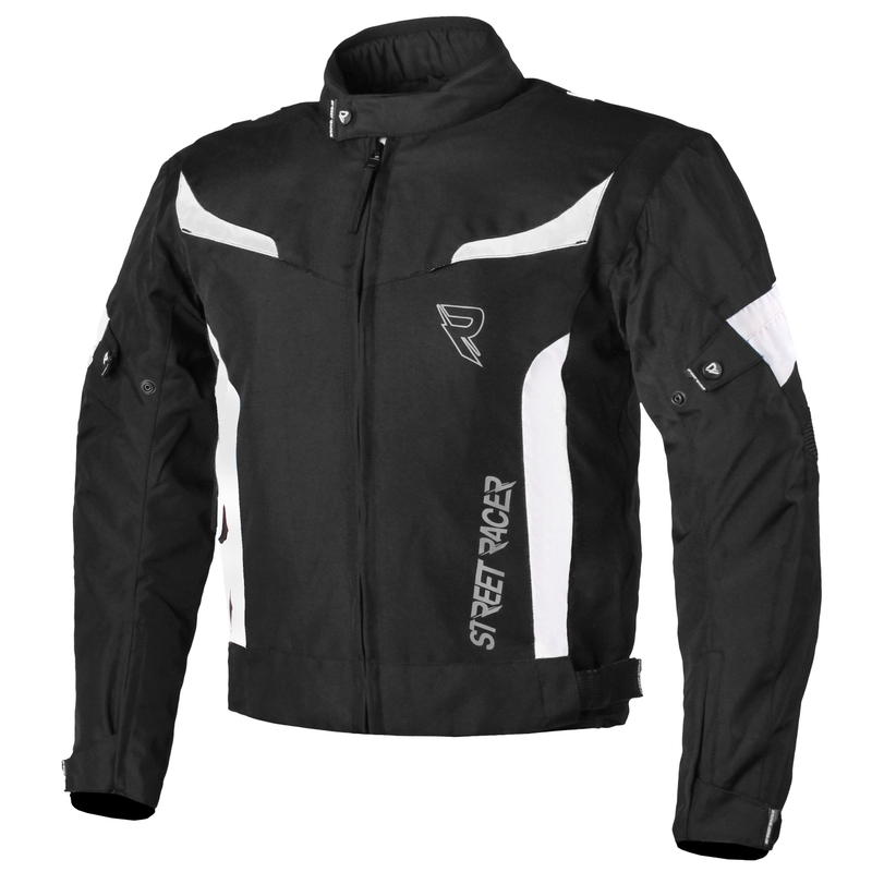 Kurtka motocyklowa Street Racer Cyklon czarno - biała wyprzedaż
