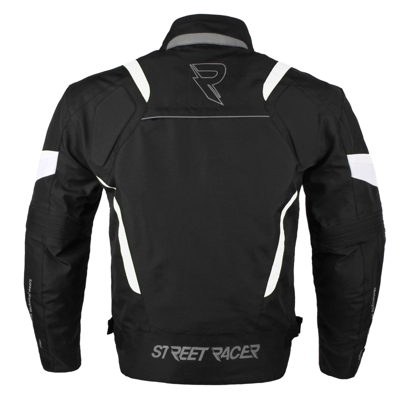 Kurtka motocyklowa Street Racer Cyklon czarno - biała wyprzedaż