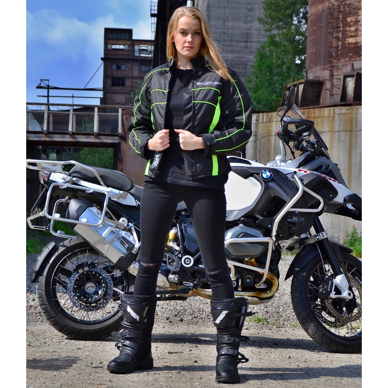 Damska kurtka motocyklowa RSA SW-01 czarno-fluo żółta wyprzedaż