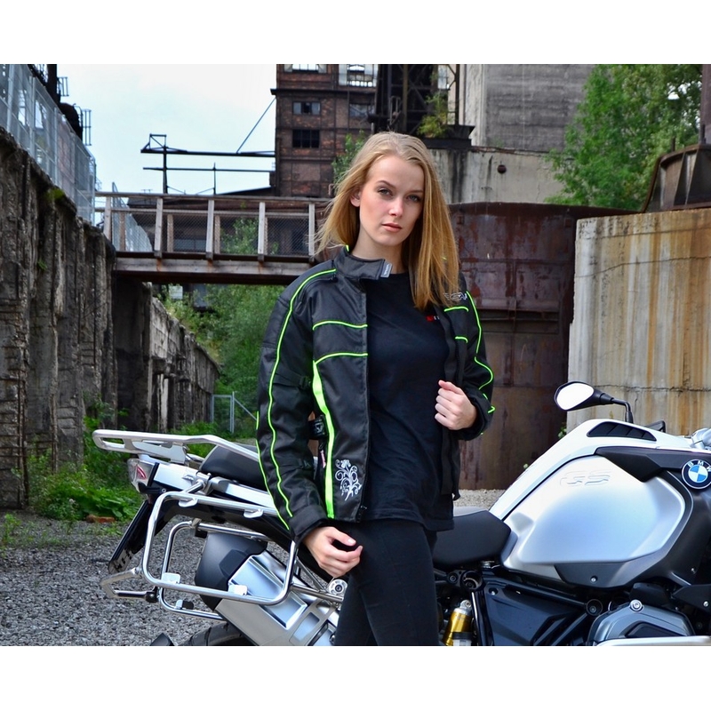 Damska kurtka motocyklowa RSA SW-01 czarno-fluo żółta wyprzedaż