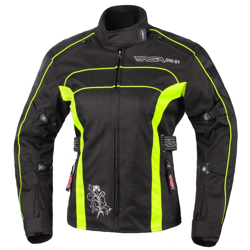 Damska kurtka motocyklowa RSA SW-01 czarno-fluo żółta wyprzedaż