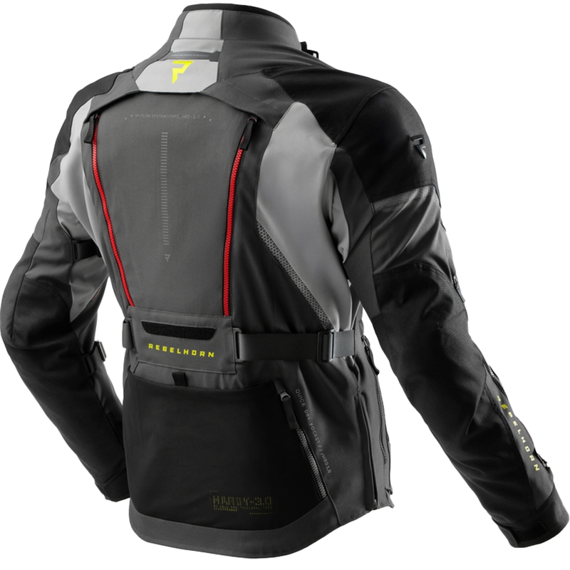 Kurtka motocyklowa Rebelhorn Hardy 3.0 antracytowo-szaro-żółta