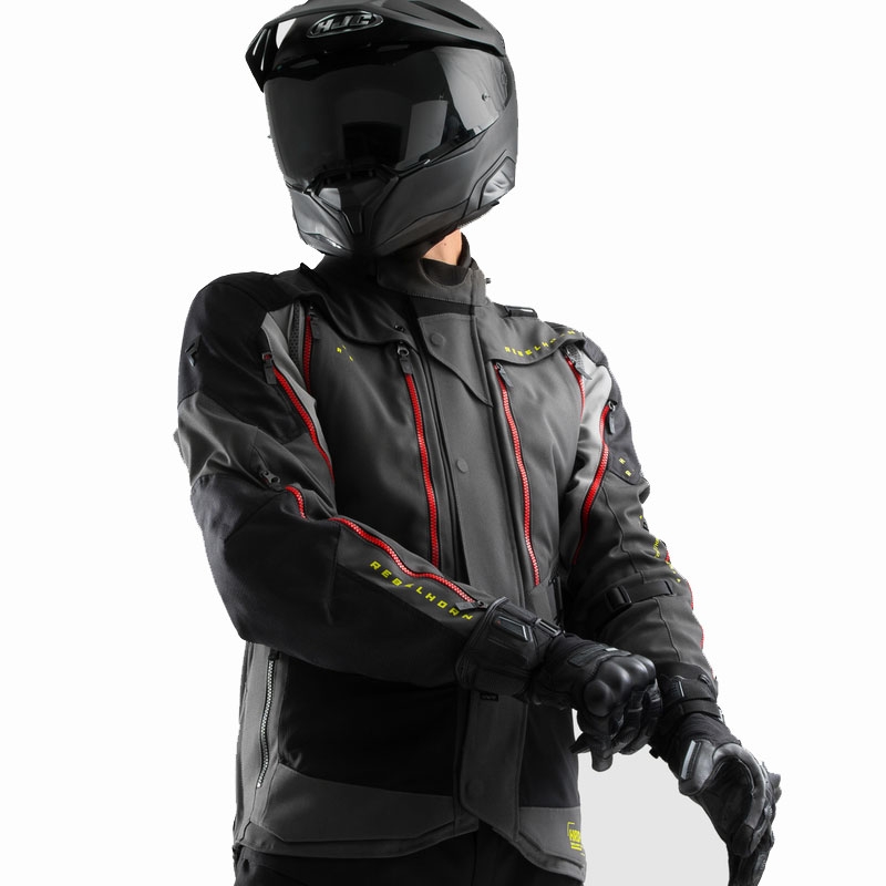 Kurtka motocyklowa Rebelhorn Hardy 3.0 antracytowo-szaro-żółta