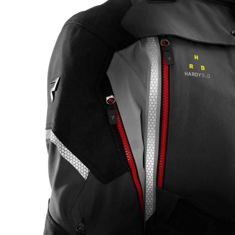 Kurtka motocyklowa Rebelhorn Hardy 3.0 antracytowo-szaro-żółta