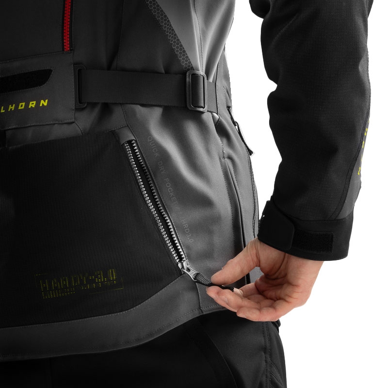 Kurtka motocyklowa Rebelhorn Hardy 3.0 antracytowo-szaro-żółta