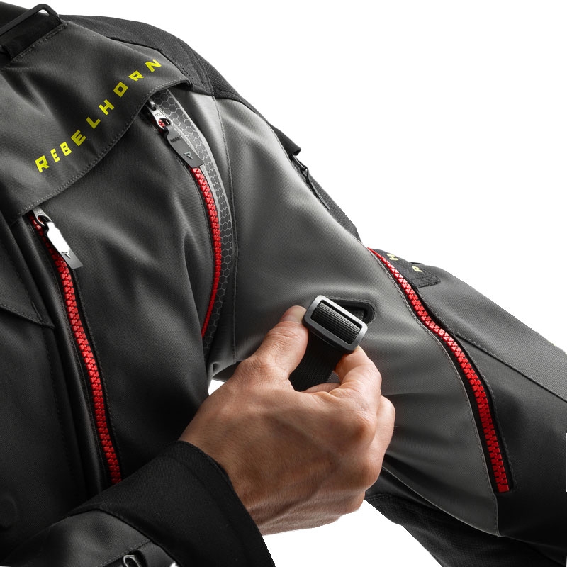 Kurtka motocyklowa Rebelhorn Hardy 3.0 antracytowo-szaro-żółta