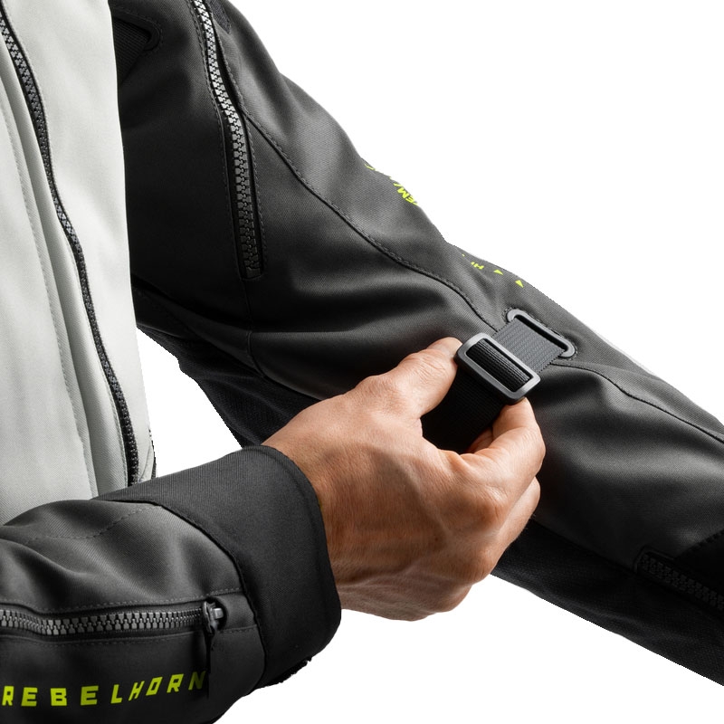 Kurtka motocyklowa Rebelhorn Hardy 3.0 czarno-szaro-fluo-żółta