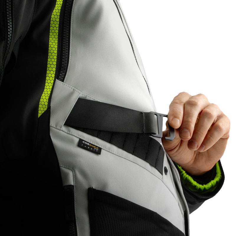 Kurtka motocyklowa Rebelhorn Hardy 3.0 czarno-szaro-fluo-żółta