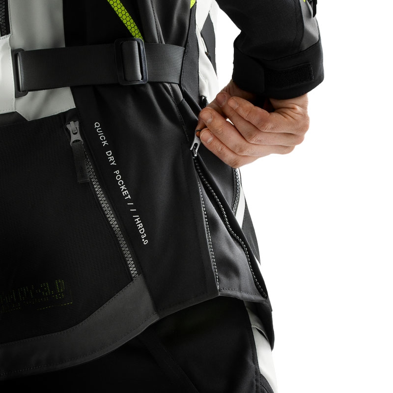 Kurtka motocyklowa Rebelhorn Hardy 3.0 czarno-szaro-fluo-żółta