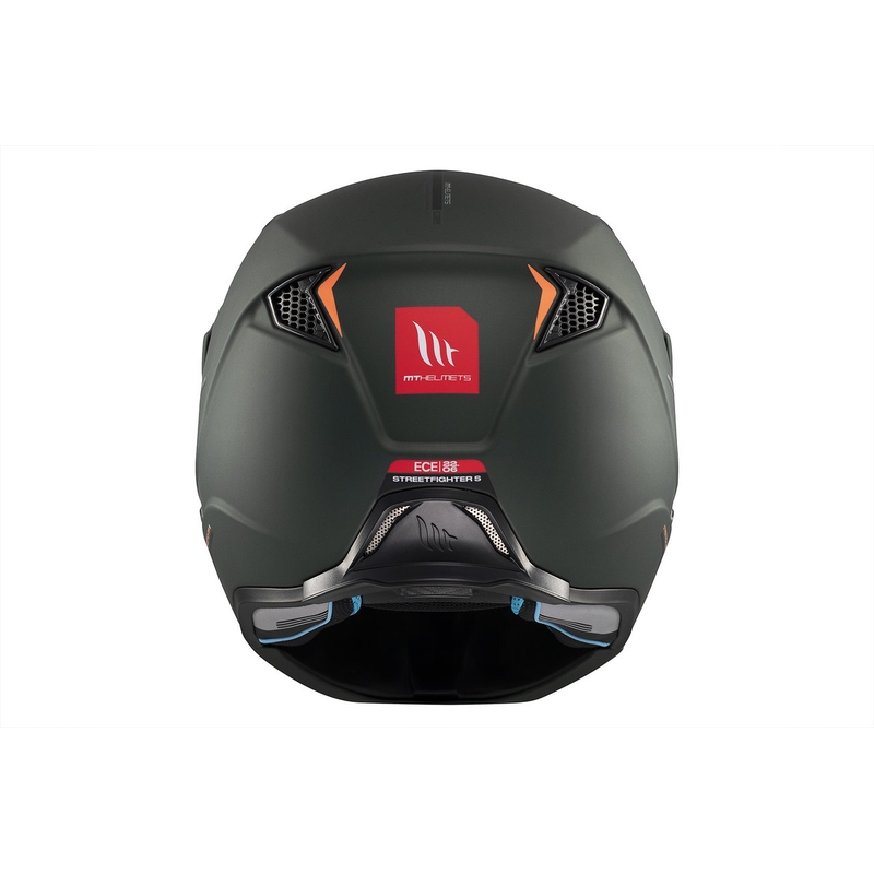 Kask otwarty z maską MT Streetfighter SV S Solid A6 matowa zieleń z wizjerem irydowym