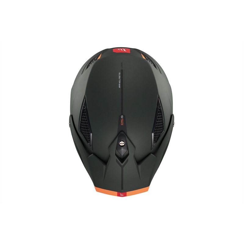 Kask otwarty z maską MT Streetfighter SV S Solid A6 matowa zieleń z wizjerem irydowym