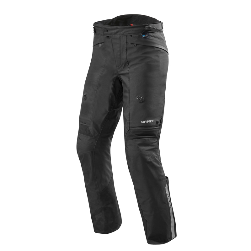 Spodnie motocyklowe Revit Poseidon 2 GTX czarne przedłużone wyprzedaż