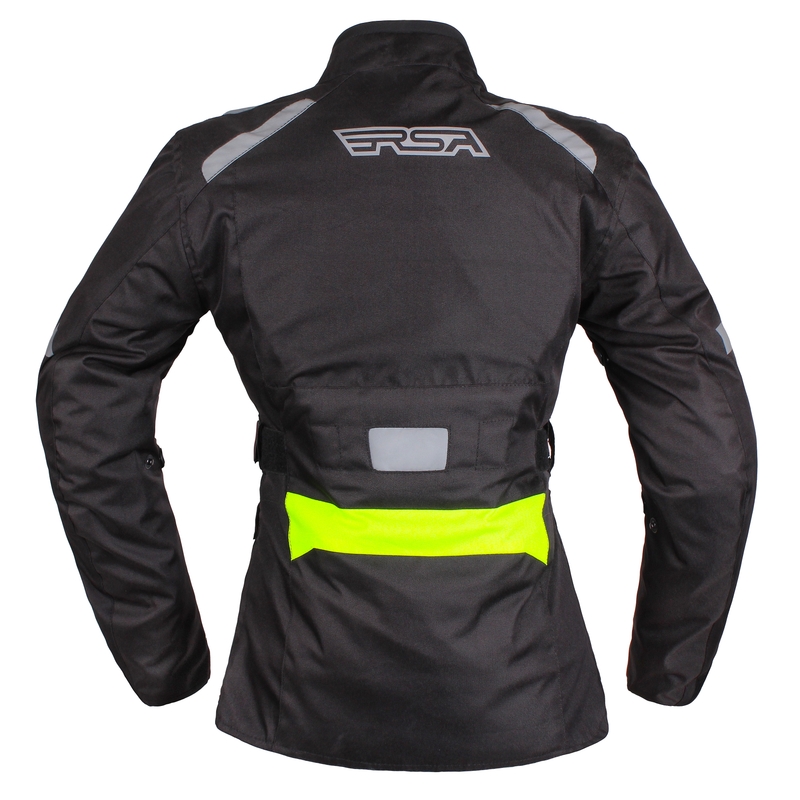 Damska kurtka motocyklowa RSA Gun czarno-fluo żółta wyprzedaż