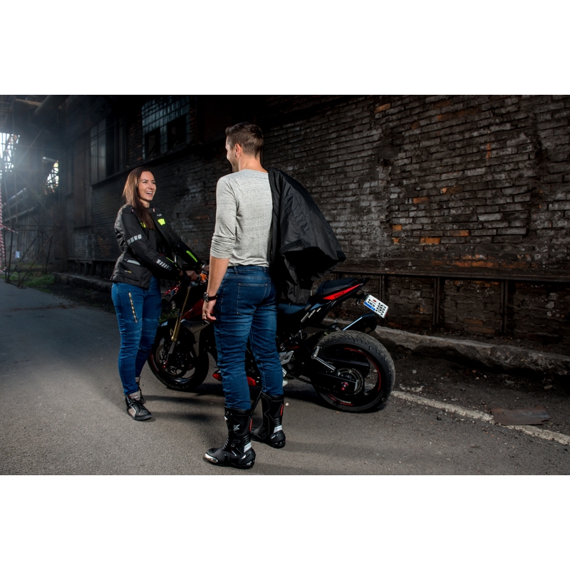 Damska kurtka motocyklowa RSA Gun czarno-fluo żółta wyprzedaż