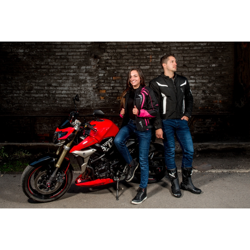 Damska kurtka motocyklowa RSA Queen czarno-różowa wyprzedaż
