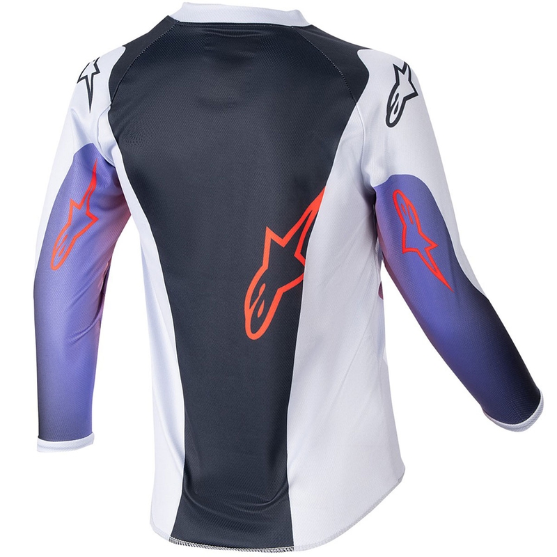 Koszulka motocrossowa dla dzieci Alpinestars Racer Hoen w kolorze jasnoszarym-gradientowo-czarnym