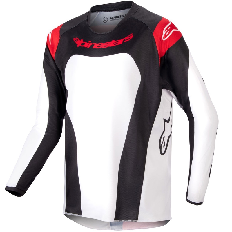 Koszulka motocrossowa dla dzieci Alpinestars Racer Ocuri w kolorze czerwono-biało-czarnym