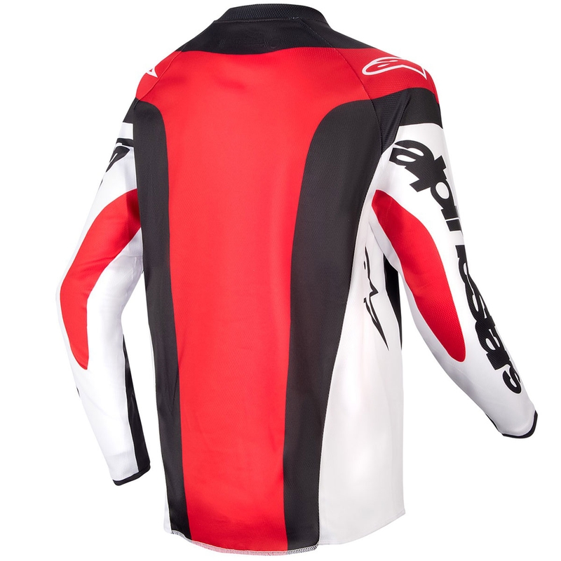 Koszulka motocrossowa dla dzieci Alpinestars Racer Ocuri w kolorze czerwono-biało-czarnym