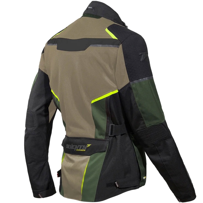 Kurtka motocyklowa Seventy Degrees SD-JT70 Atacama Sand-Green-Fluo Yellow