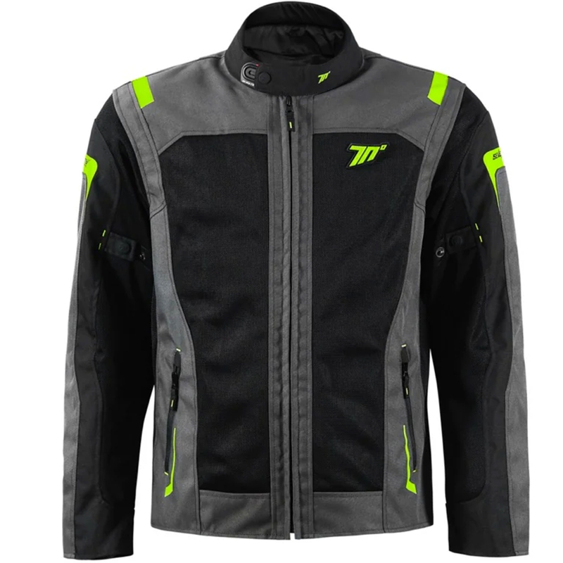 Kurtka motocyklowa Seventy Degrees SD-JT66 Sahara czarno-fluo-żółta