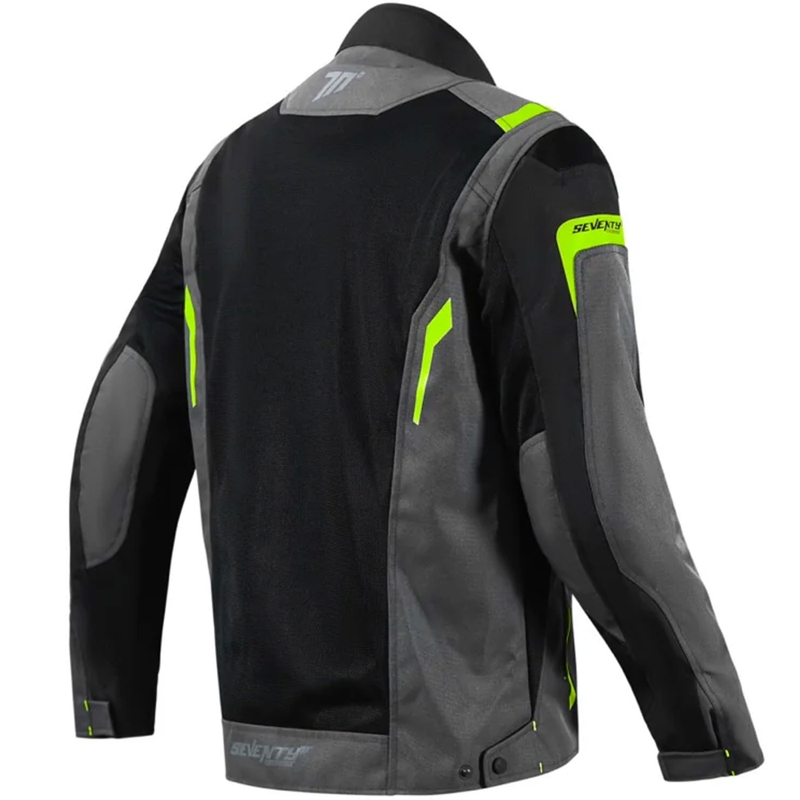 Kurtka motocyklowa Seventy Degrees SD-JT66 Sahara czarno-fluo-żółta