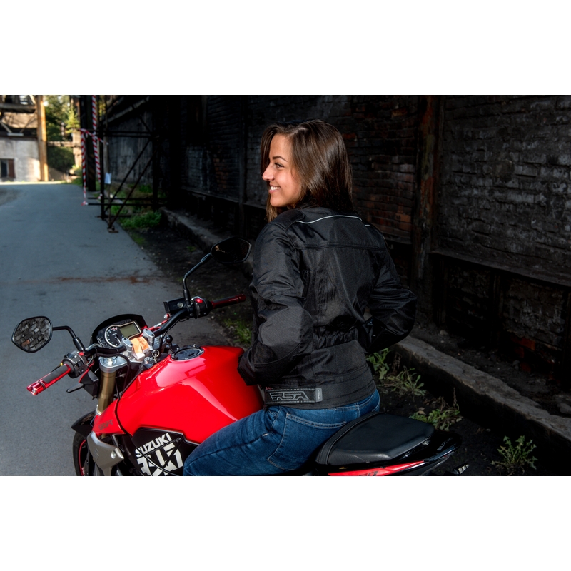 Damska kurtka motocyklowa RSA Queen czarna wyprzedaż